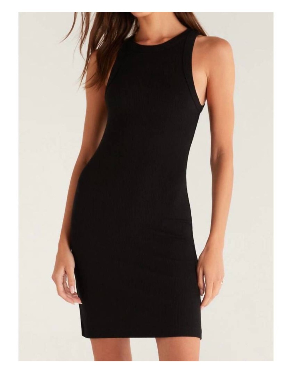 Z Supply Carolina Ribbed Tank Mini Dress Medium NWT Black